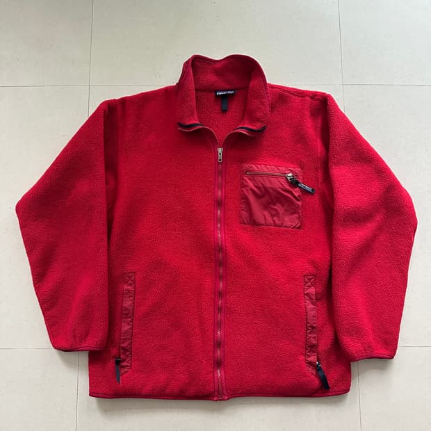 90s 파타고니아 레드 헤비 신칠라 플리스 자켓 USA MADE