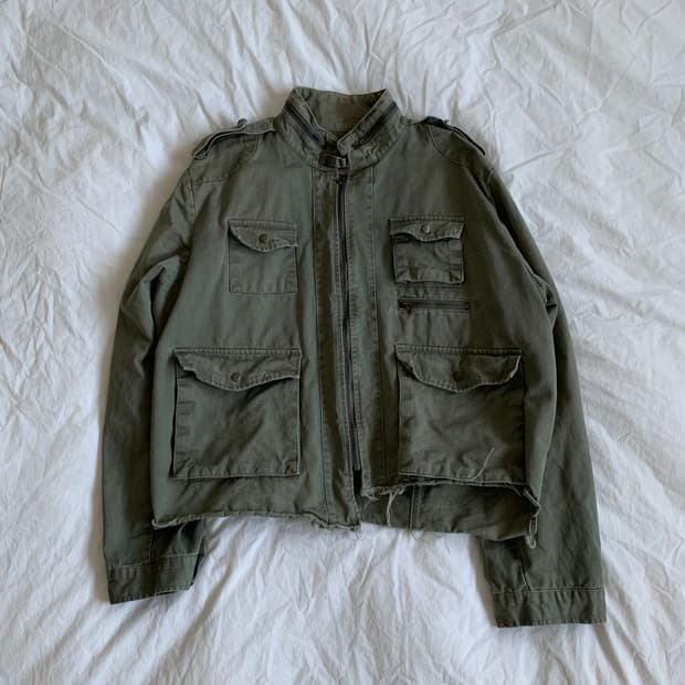 카키 포켓 자켓