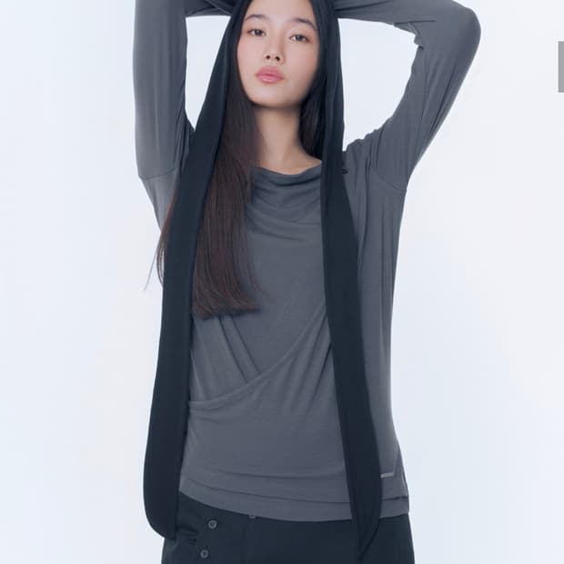 미세키서울 슬라우치 이어플랩 비니 블랙