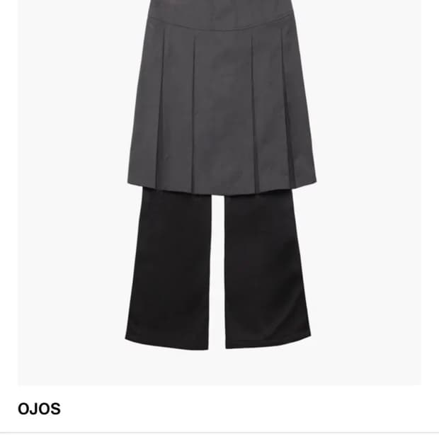 오호스 져지 플리츠 스커트