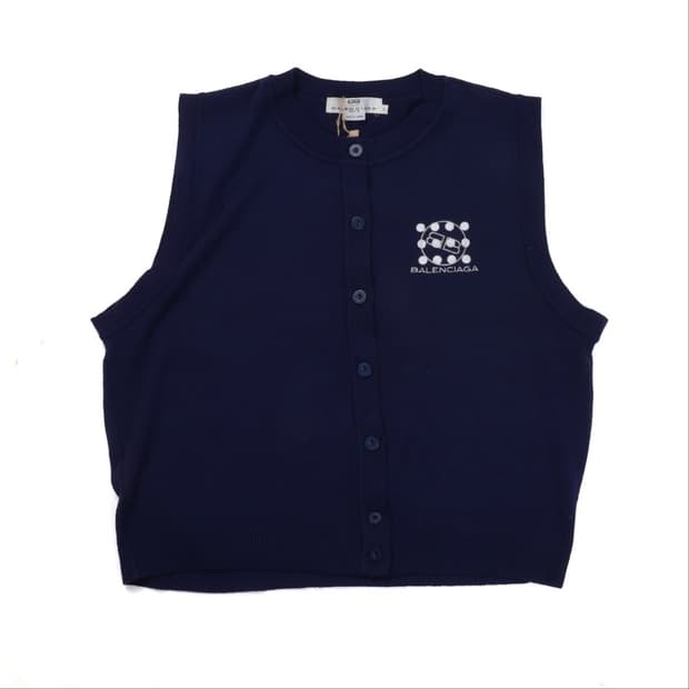 Balenciaga Logo Embroidered Wool Vest