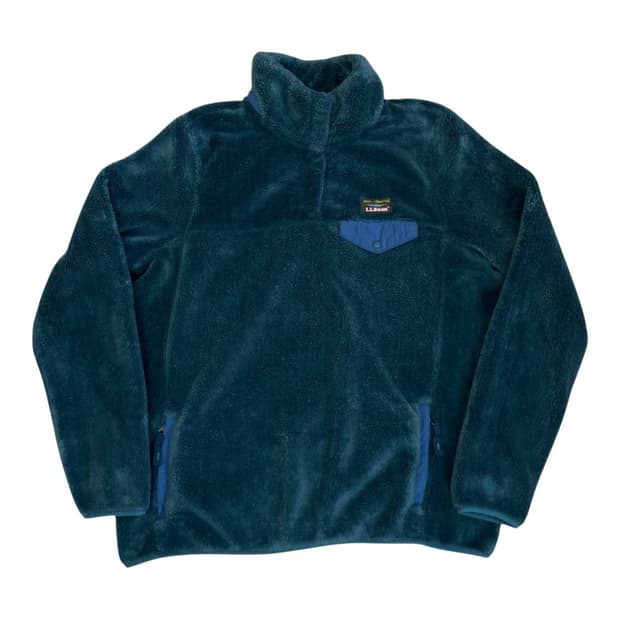 [S~M] 90s L.L.Bean 스냅 플리스 포켓 풀오버 후리스 자켓 