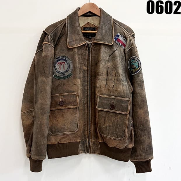 USA 미해군 G-1 플라이트 양가죽 자켓 L 0602