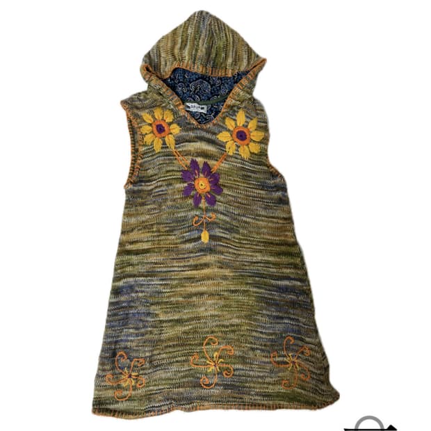 handmade knit hooded dress