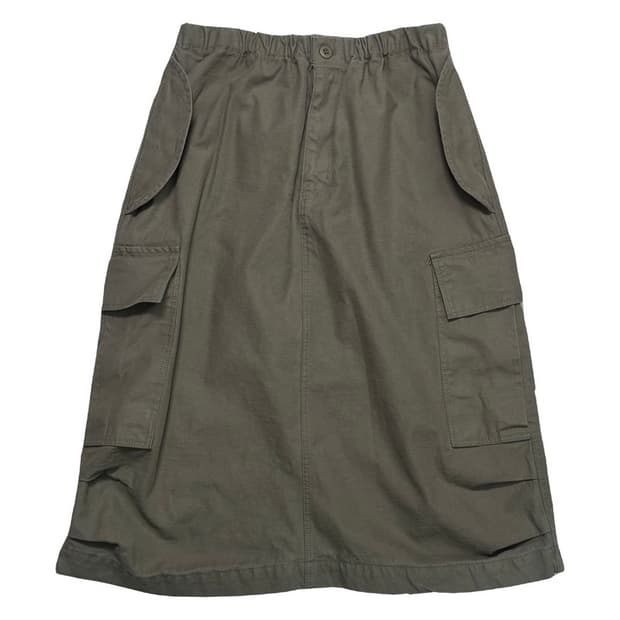 새상품 H라인 포켓 카고 스커트 카키 F