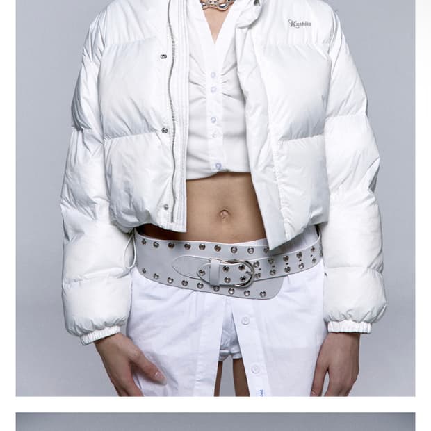 카시코 크롭 패딩 화이트 색상