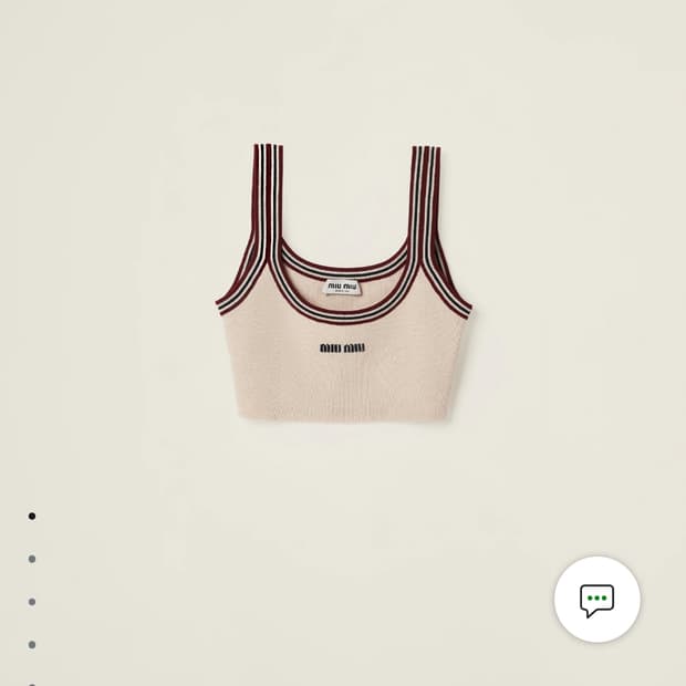 36) 미우미우 MIU MIU 캐시미어 탱크 톱