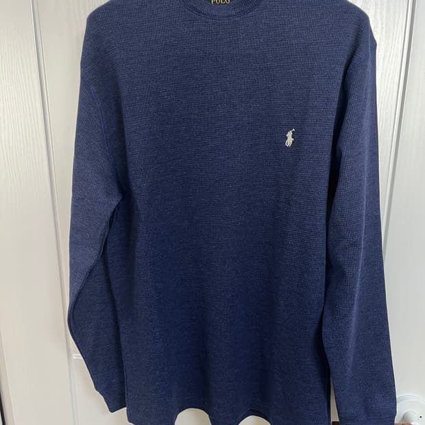 폴로 와플 긴팔티셔츠 95~슬림100