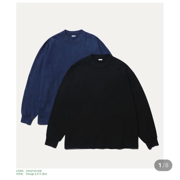 [2] 아프레쎄 빈티지 롱슬리브 네이비