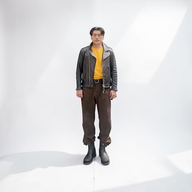 디아프바인 양가죽 라이더 자켓 40 N1271