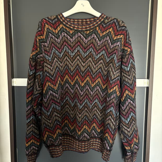 패턴 멀티컬러 니트