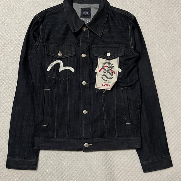EVISU 에비수 타입3 WAVES IN EASTSEA 자수 데님 자켓