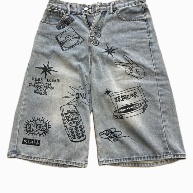 빈티지 7부 바지