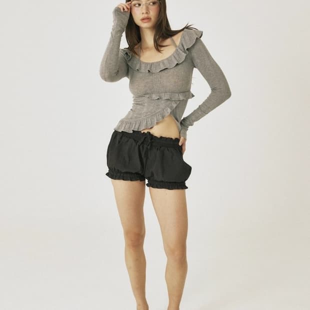 [단종] 쓰리타임즈 애니 탑 그레이 멜란지