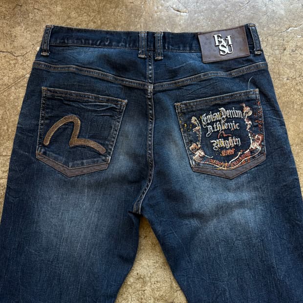 14년도 EVISU 슬림 스트레이트 데님