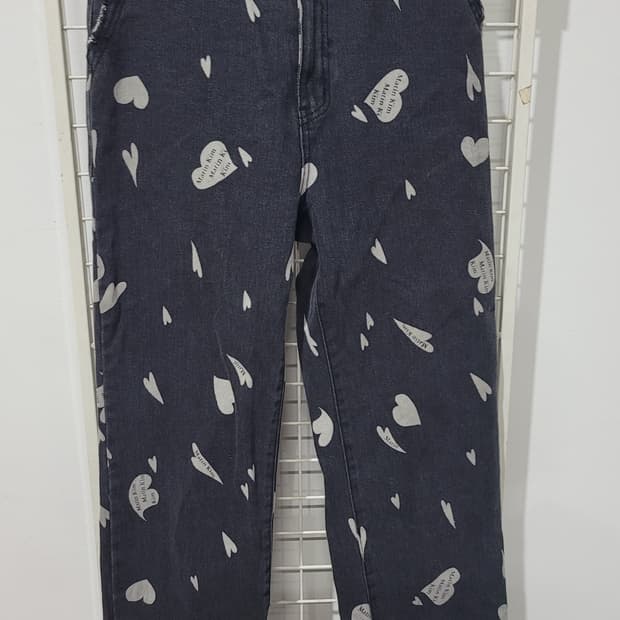 22년 마뗑킴 하트 프린트 데님 M