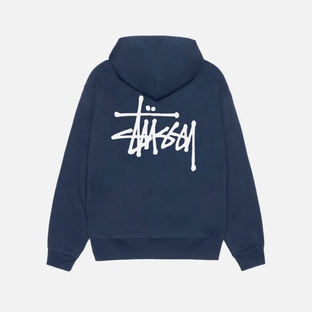 스투시 네이비 후드 L