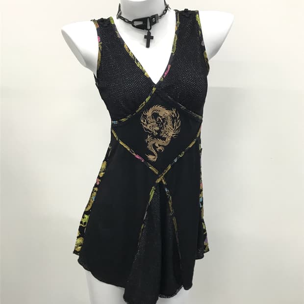 Ozz on Black detail mini onepiece