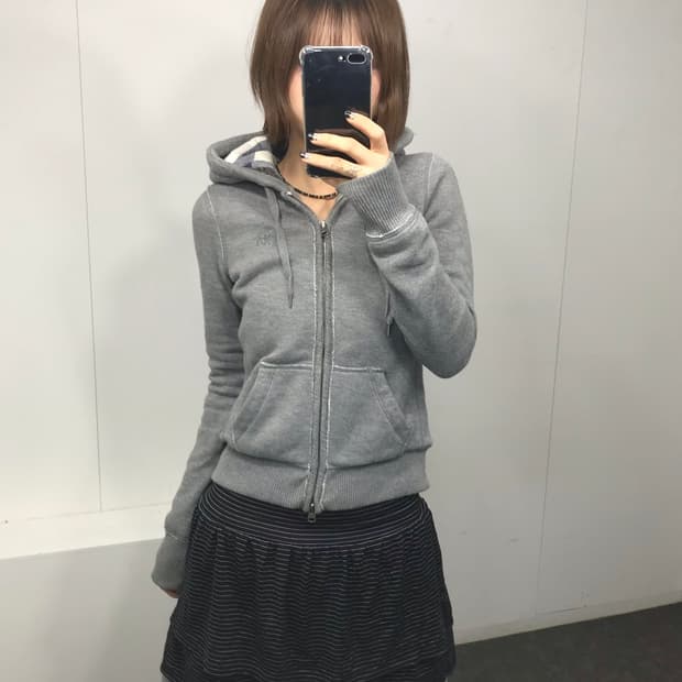 아베크롬비 체크 투웨이 후드집업 