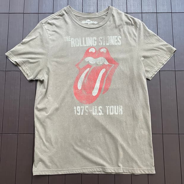 (L) 롤링스톤즈 1975 US Tour 밴드티 티셔츠