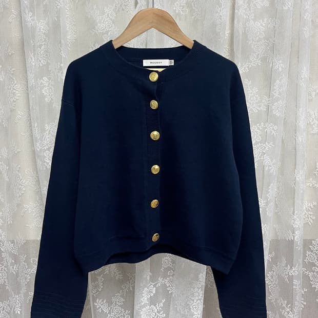 F) 마우지 MOUSSY 여성 가디건 네이비