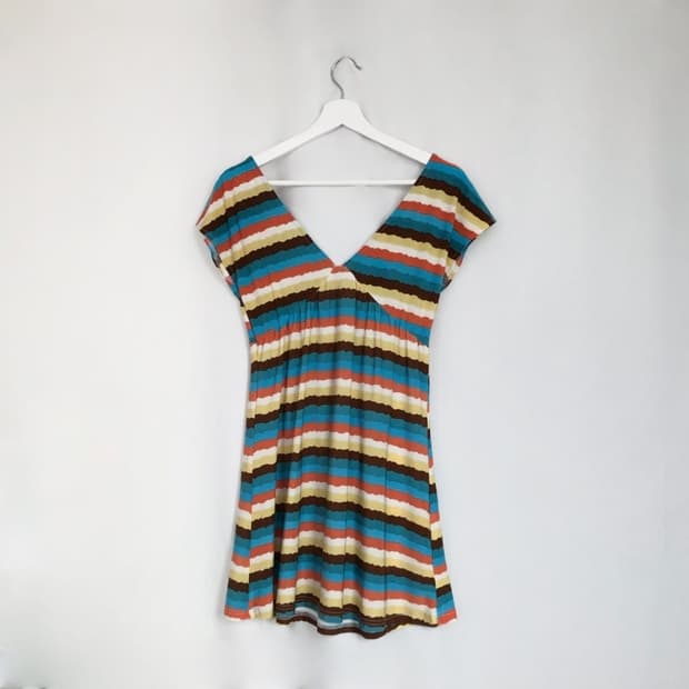 775. rainbow color melody dress 