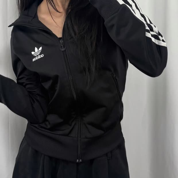 아디다스 블랙 파이어버드 트랙탑 져지