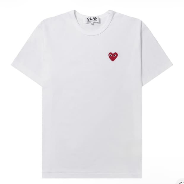 꼼데가르송 레드 와펜 티셔츠 반팔 S