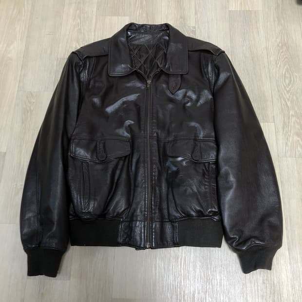 (100) 빈티지 vintage 소가죽 G-1 항공 자켓 브라운