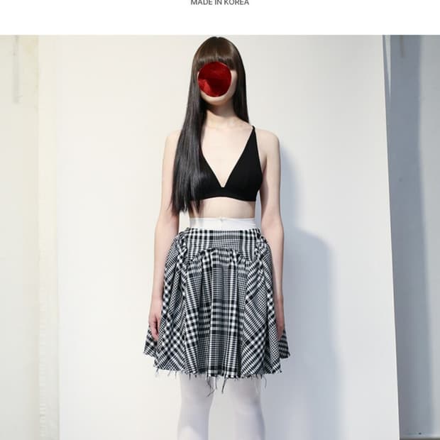 언노운블루 체크스커트 새상품(텍ㅇ)