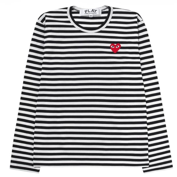 꼼데가르송 스트라이프 롱슬리브