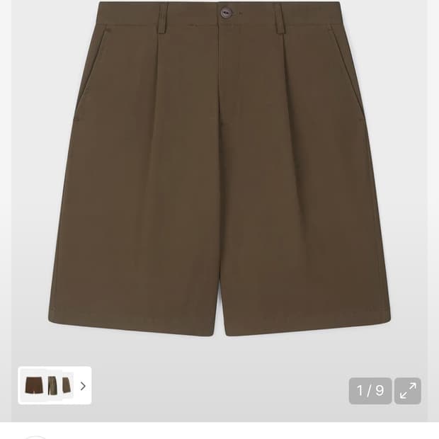 워크온바디오프 니토 원턱 베이직 코튼 쇼츠-모카브라운