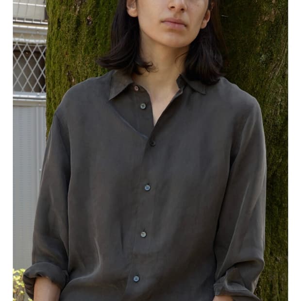 [2] mudule oversized shirts / cupra (블랙)