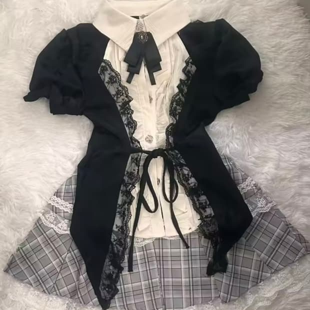 지뢰계 갸루 빈티지 코디 세트 🩶