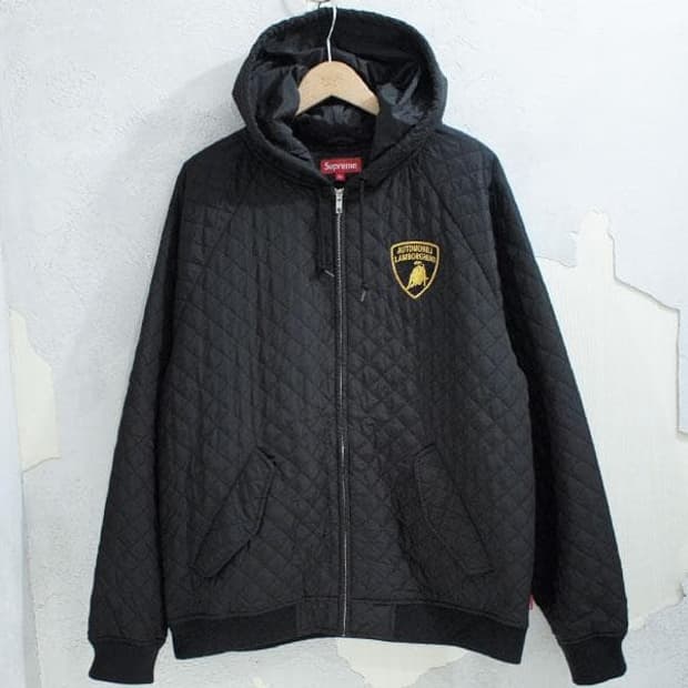 슈프림 람보르기니 퀼팅 후드 자켓 XL