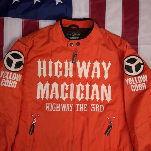 오리지날 옐로우콘 레이싱 라이더자켓