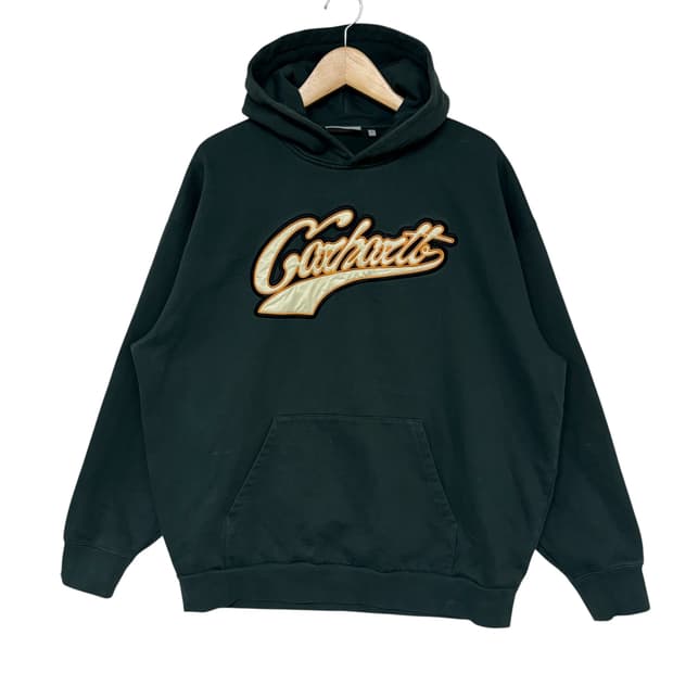 칼하트 WIP 스트립트 로고 후드티