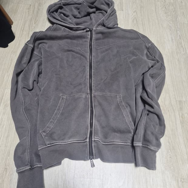 디미트리블랙 에센셜 피그먼트 브라운 후드집업 1사이즈