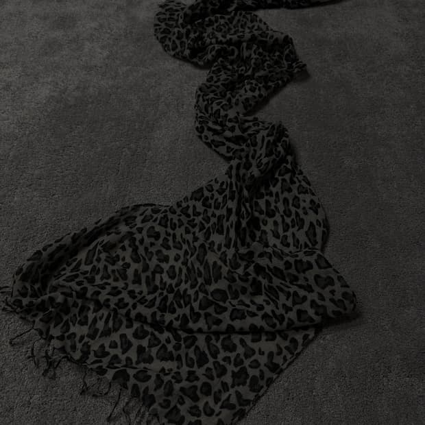 Vintage vkei punk mood leopard scarf