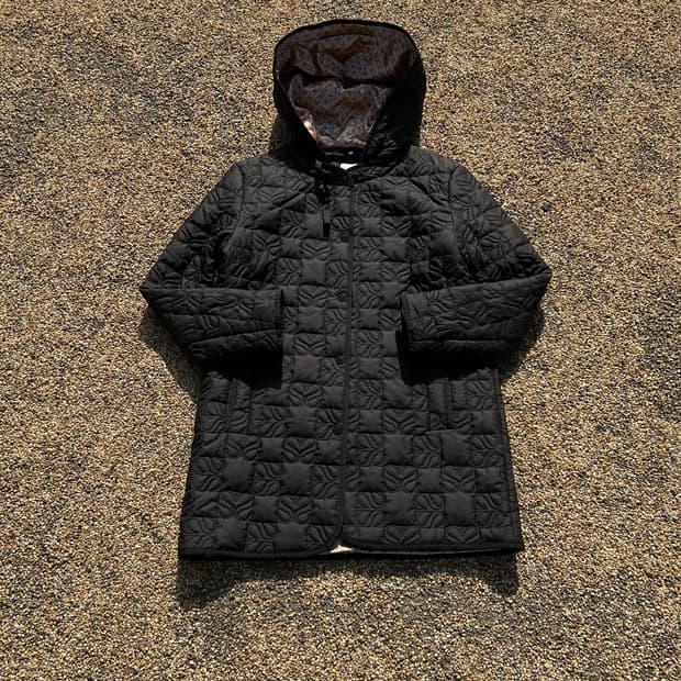 Sandro 패턴 로고 퀄팅 패딩