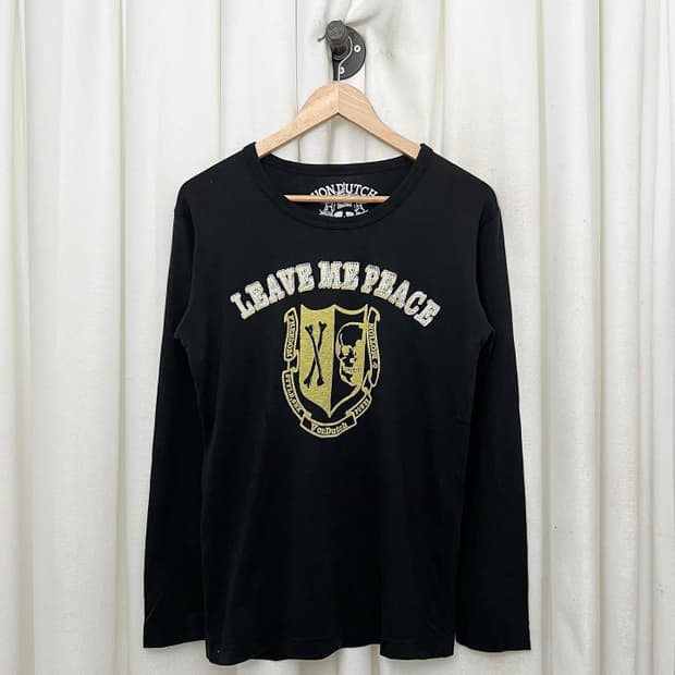 본더치 블랙 옐로우 프린팅 롱슬리브