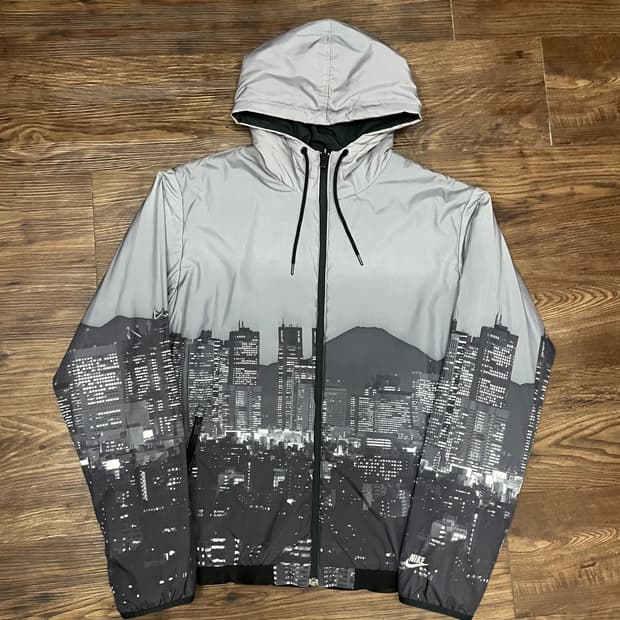 00s 나이키 피카소 밤도시 리버시블 바람막이 점퍼