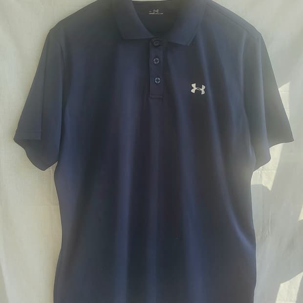 언더아머(UNDER ARMOUR) 남성용 폴리 기능성 반팔 카라티
