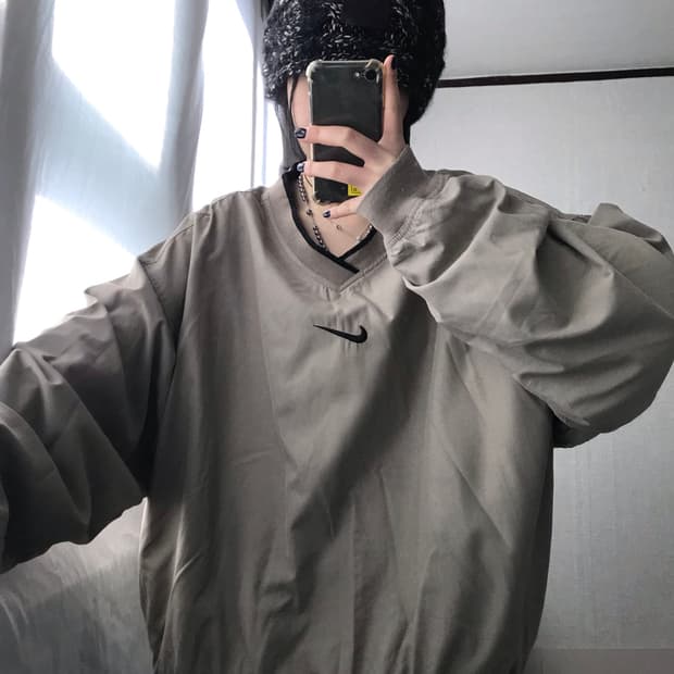 나이키 00s 베이지 오버핏 웜업