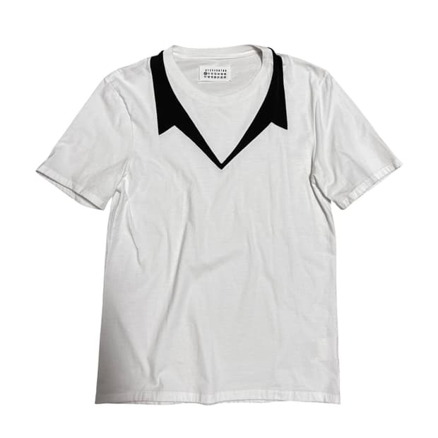 00s 마틴 마르지엘라 컬렉션 턱시도 티셔츠