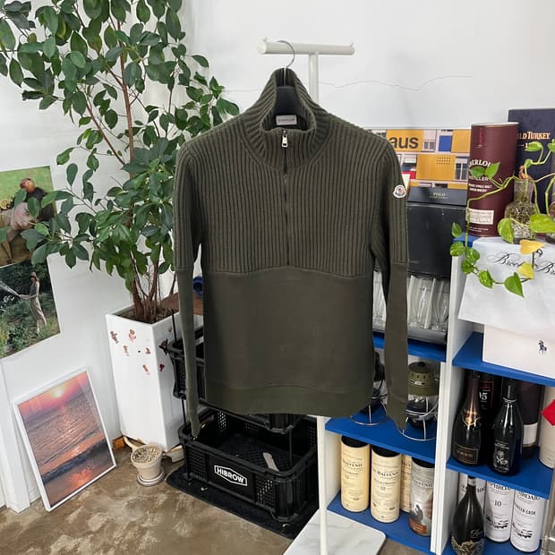 몽클레어 풀오버 하프집업 니트 M