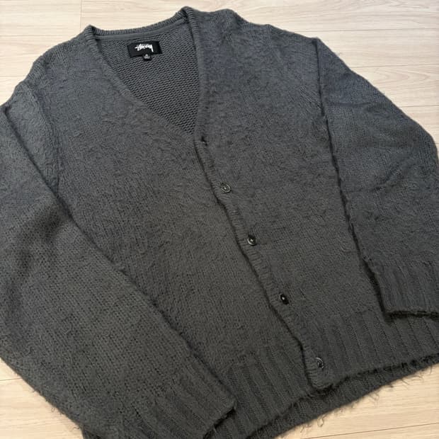 Stussy 스투시 브러쉬드 가디건 그레이 M