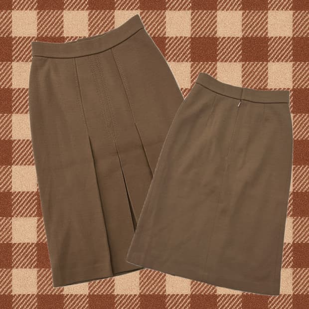 🤎카라멜맛 트임 미디스커트🤎 사와코 교복 그런지 아메카지 베이직