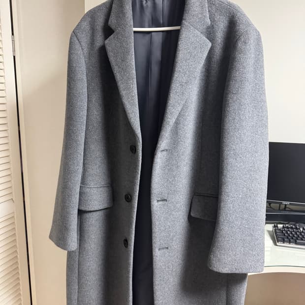 무신사 스탠다드 캐시미어 블렌드 대디숄더 싱글 롱 코트