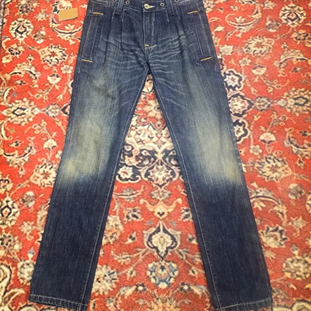 90s리바이스 (Levi's 519) 일본 빈티지 천연염색 데님 팬츠